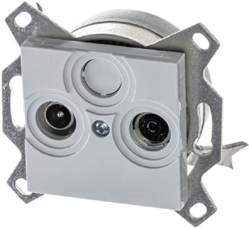 Розетка TV+R Оконечная без рамки ABB EPJ Levit 1-м. серый фото Розетка TV+R Оконечная без рамки ABB EPJ Levit 1-м. серый картинка